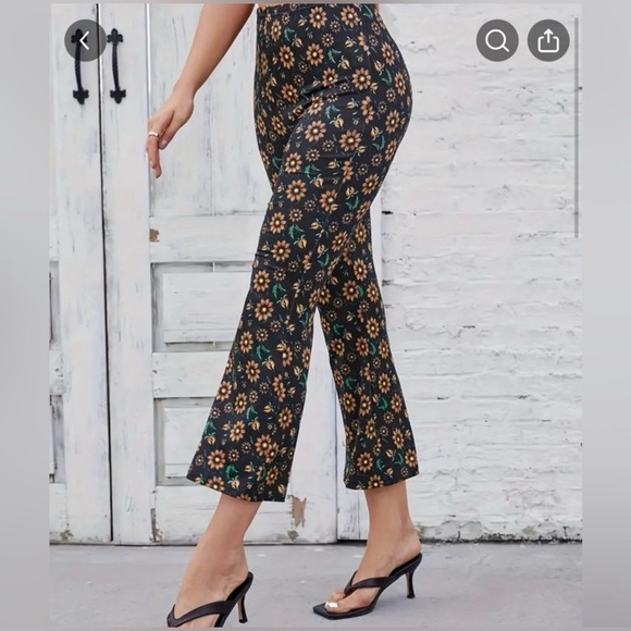 Elastic Waist Wide Leg Pants  (New) & build in bra tank (used one time) set - Picture 3 of 6